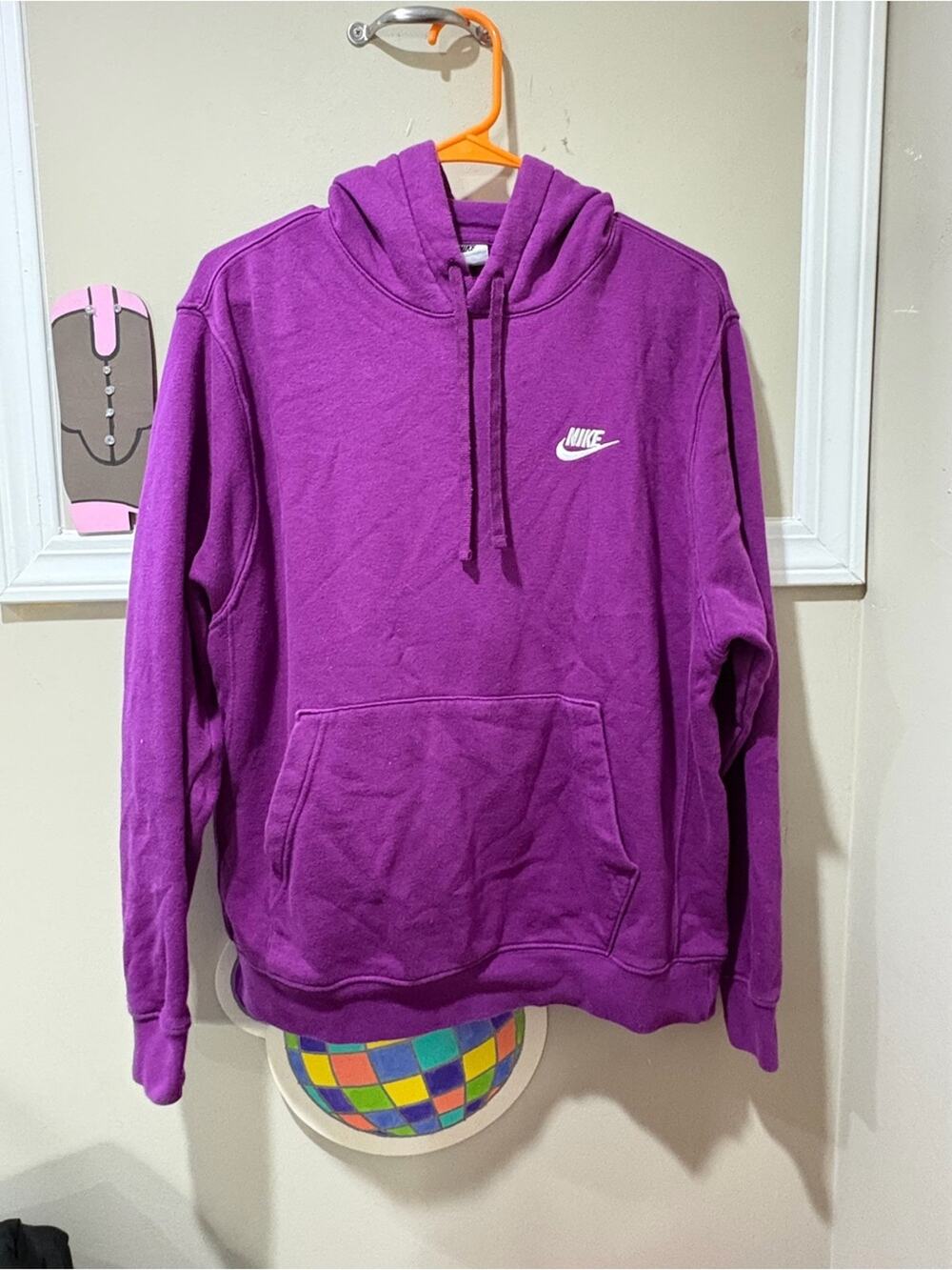 Nike Purple Hoodie with White Swoosh
